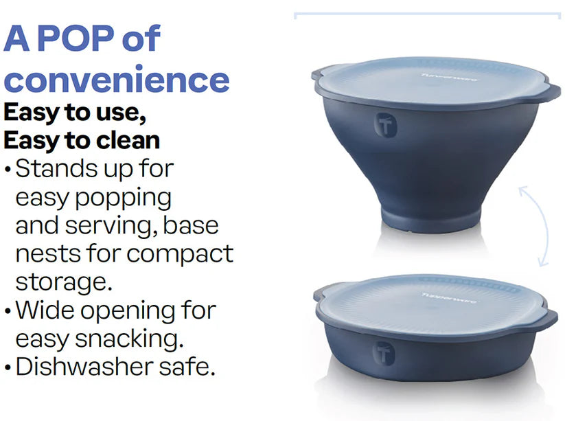 Tupperware® WOW Pop Microwave Popcorn Maker | All-in-1 Popper